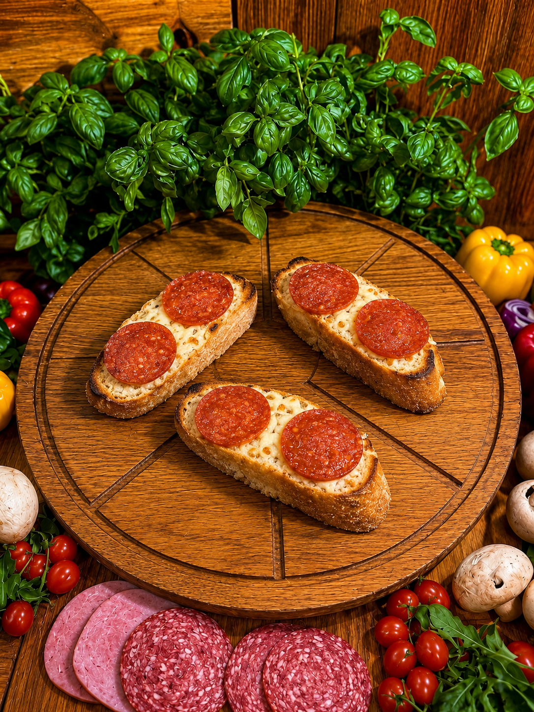Pieczywko czosnkowe z pepperoni 3szt