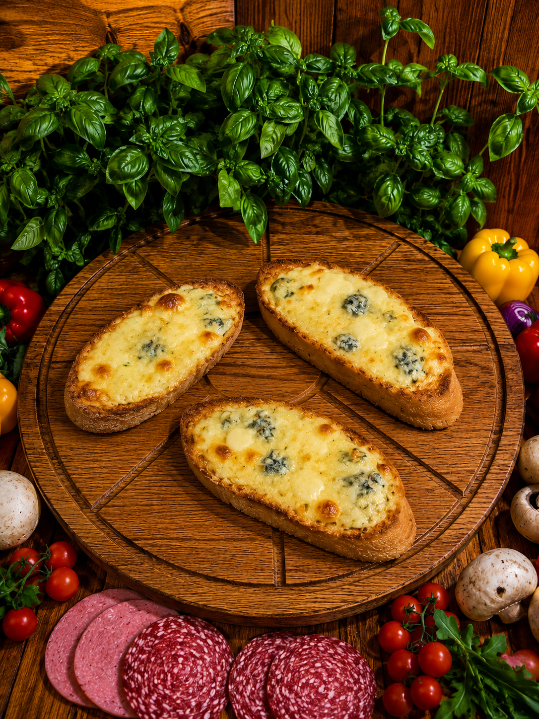 Pieczywko czosnkowe trzy sery 3szt